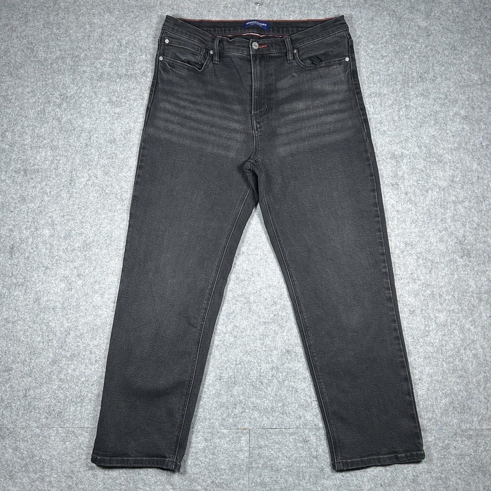 Scotch & Soda Denim Jeans Womens Size 12 30x26 Black Straight Stretch Mid Rise